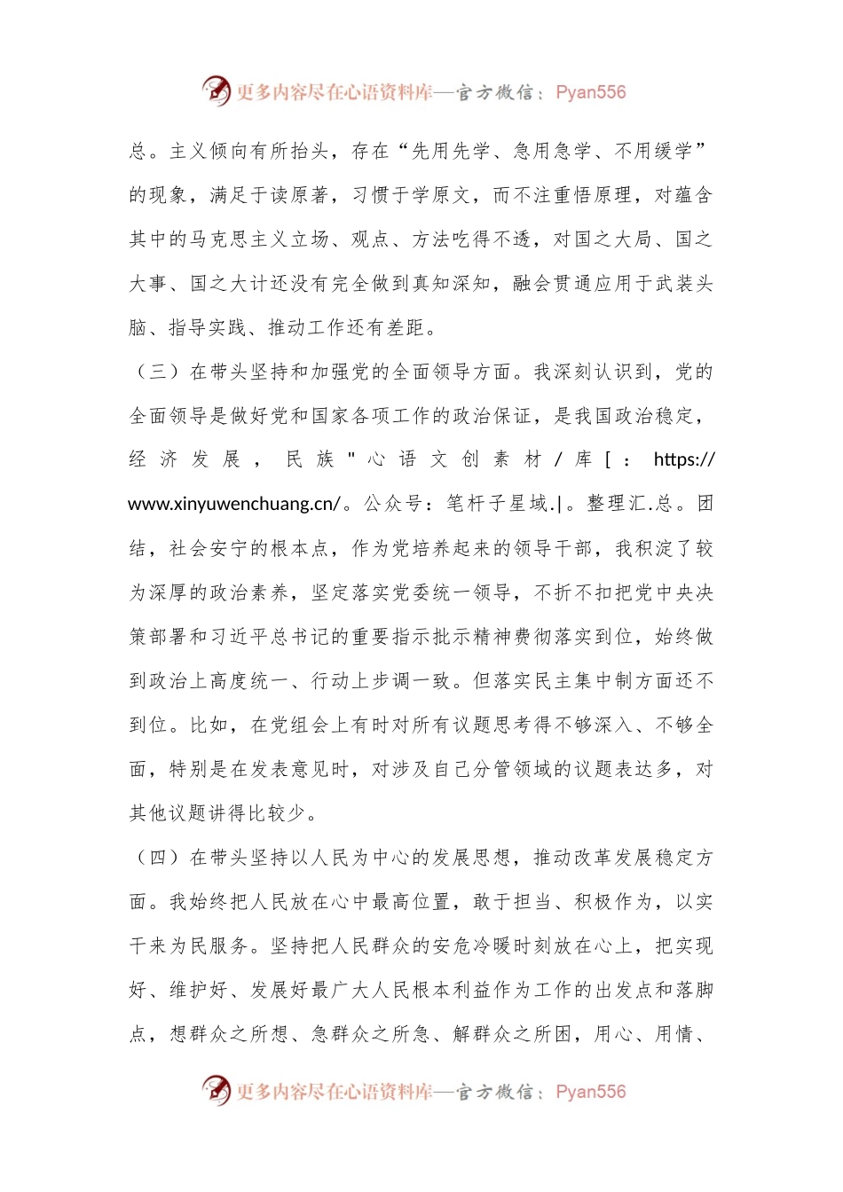XX分管领导在民主生活会上的发言（全文2702字）.docx_第2页