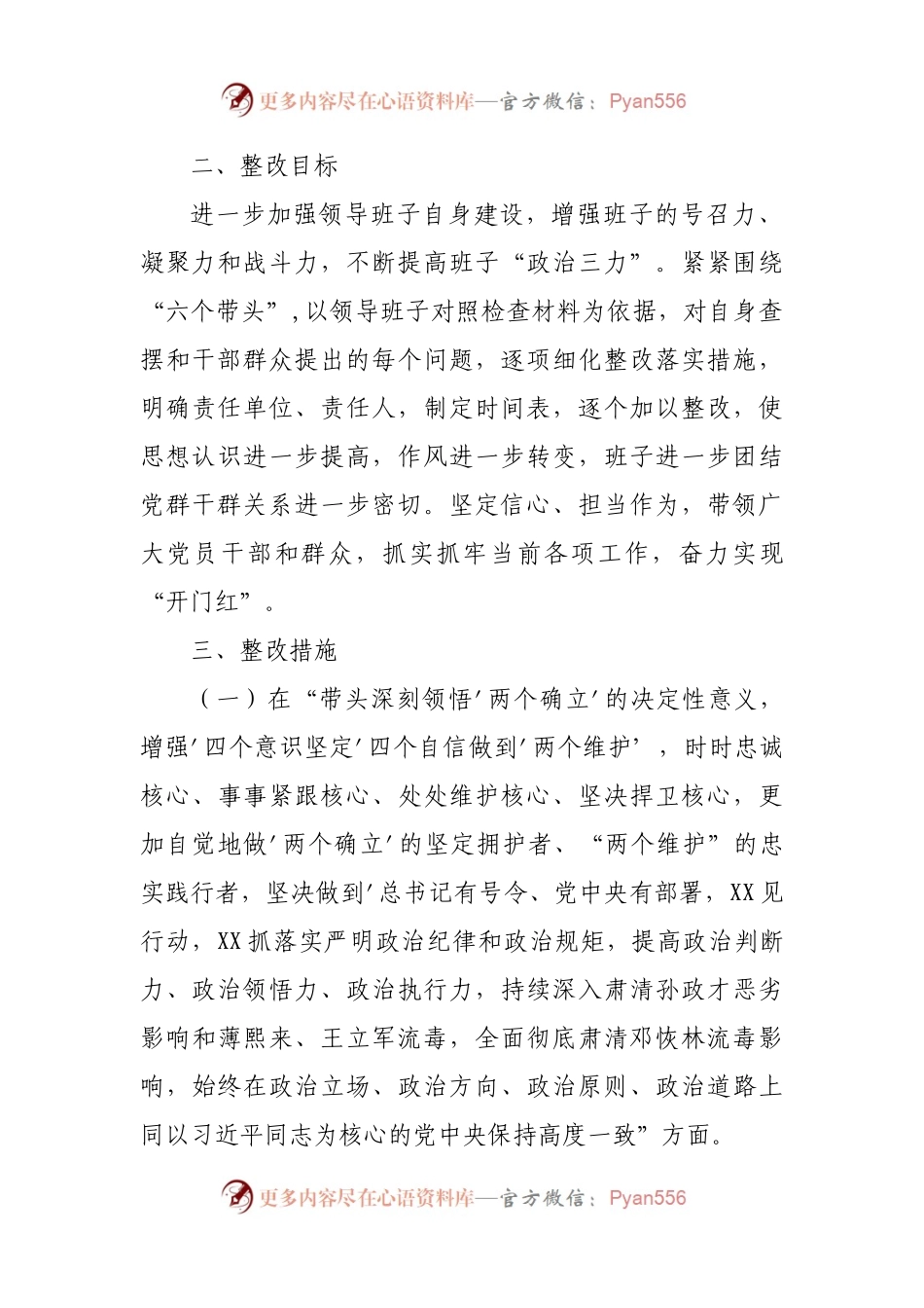 XX2022年度民主生活会整改方案.docx_第2页