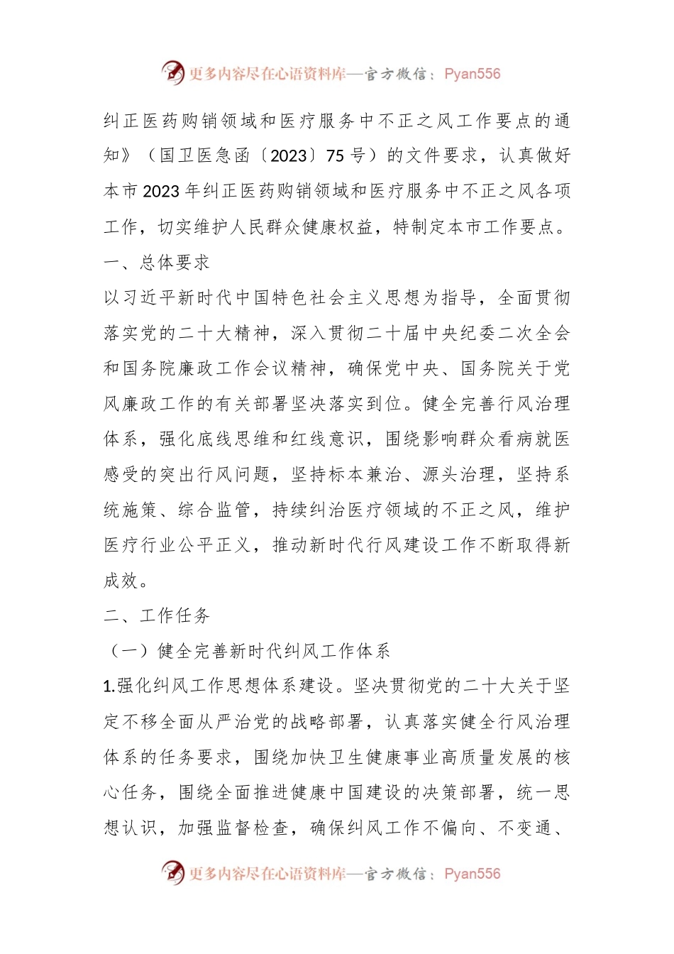 XX市发布2023年纠正医药购销领域和医疗服务中不正之风工作要点.docx_第2页