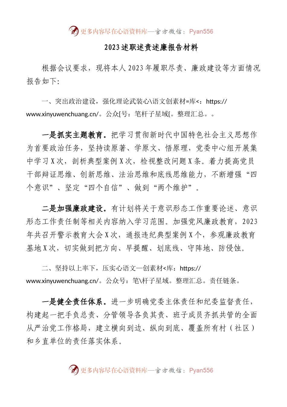2023述职述责述廉报告材料.docx_第1页