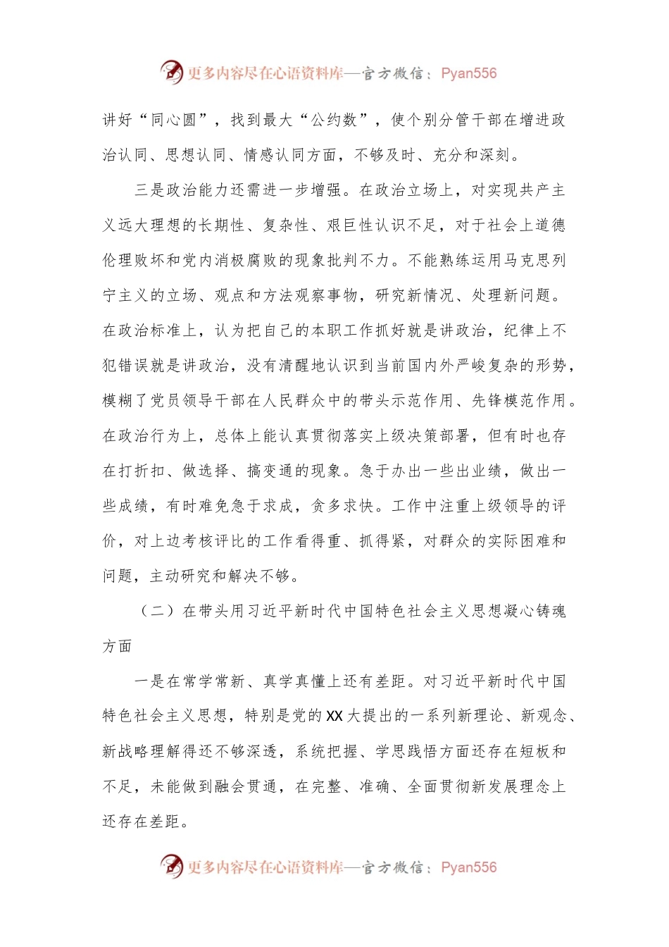 2023年民主生活会领导班子对照检查材料.docx_第2页