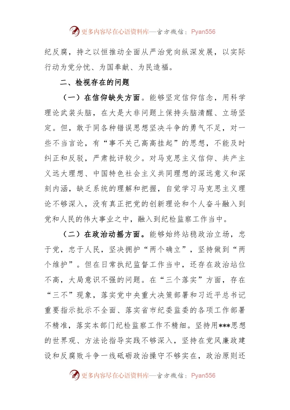 2023年纪检组长纪检监察干部教育整顿个人党性分析报告.docx_第2页