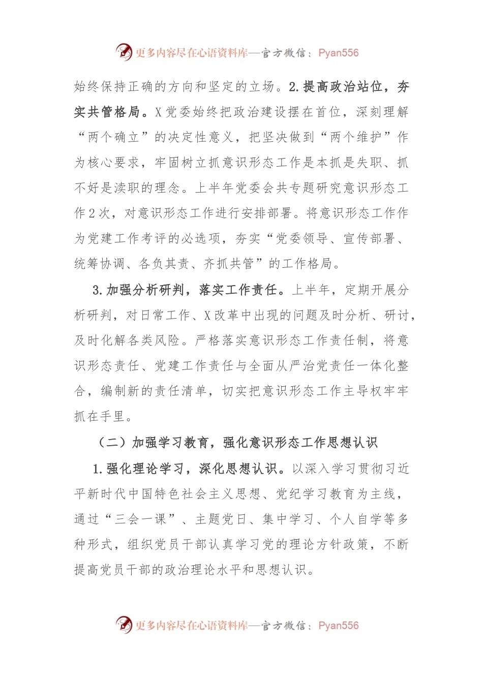 2024年上半年意识形态工作总结报告.docx_第2页