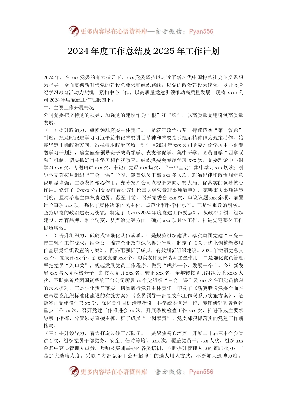 2024年度工作总结及2025年工作计划.docx_第1页