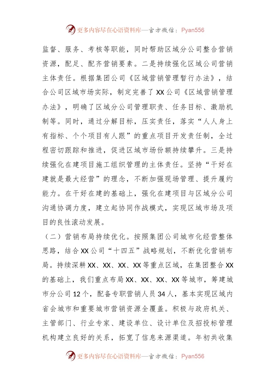 XX国企总经理在集团市场营销系统专项工作会上的汇报.docx_第2页