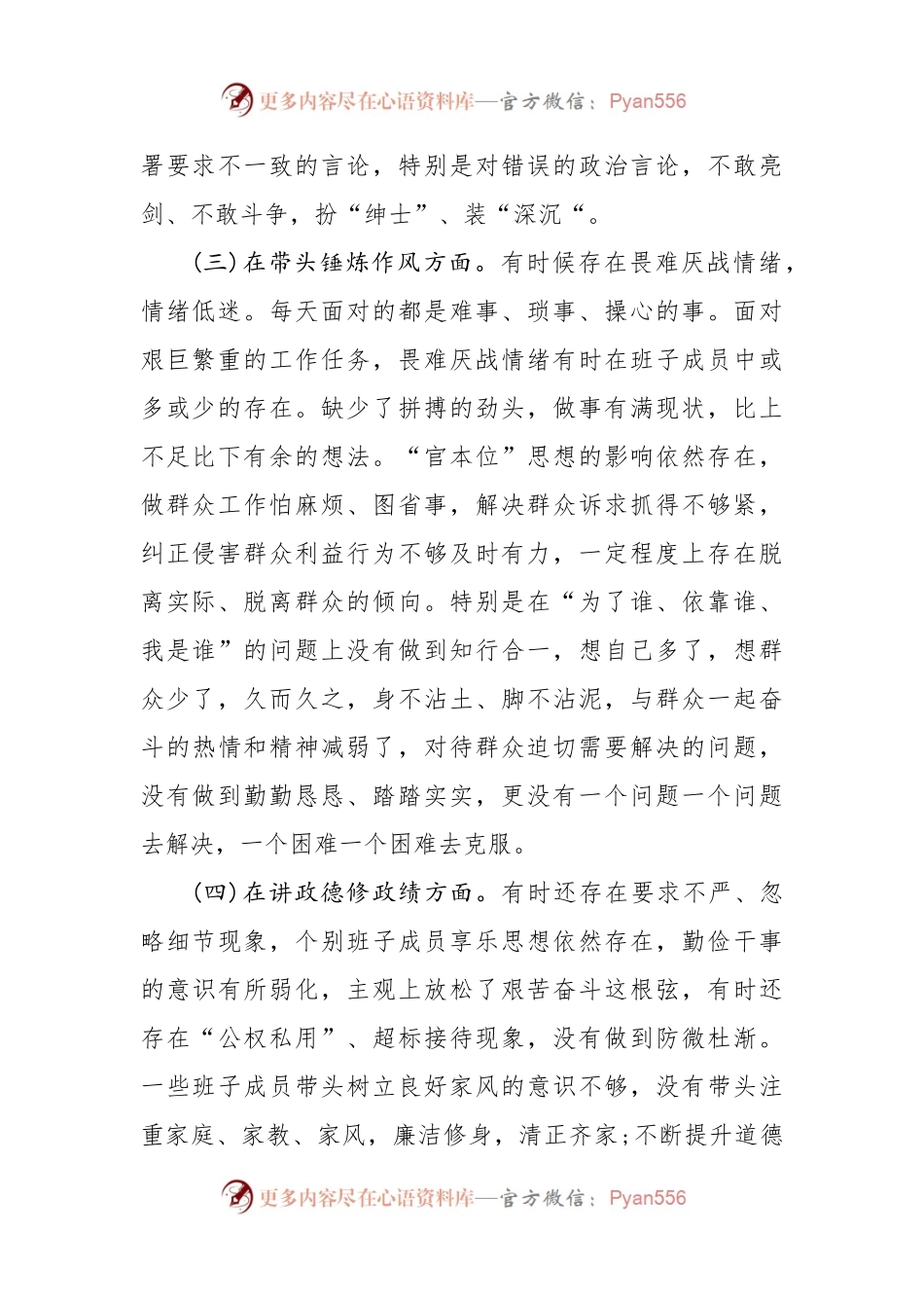 20XX年班子“讲严立”警示教育对照检查材料.docx_第2页