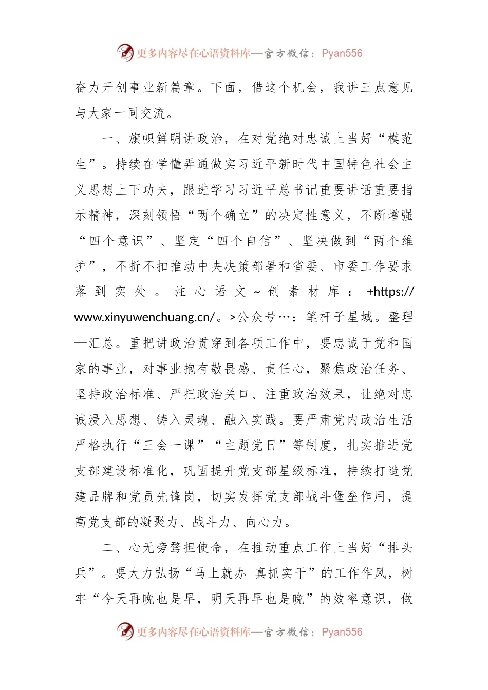 202X年度支部的专题组织生活会上的点评讲话稿.docx_第2页
