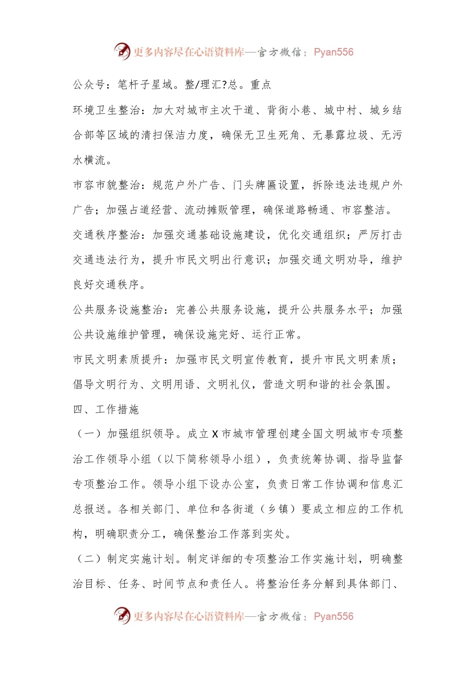 X市城市管理创建全国文明城市专项整治工作方案.docx_第2页