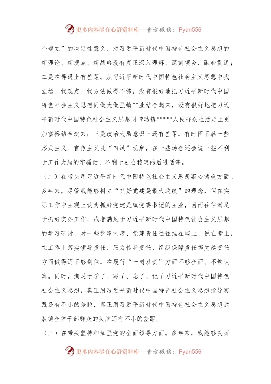 XX镇长2022年度民主生活会“六个带头”对照检查材料（全文3559字）.docx_第2页