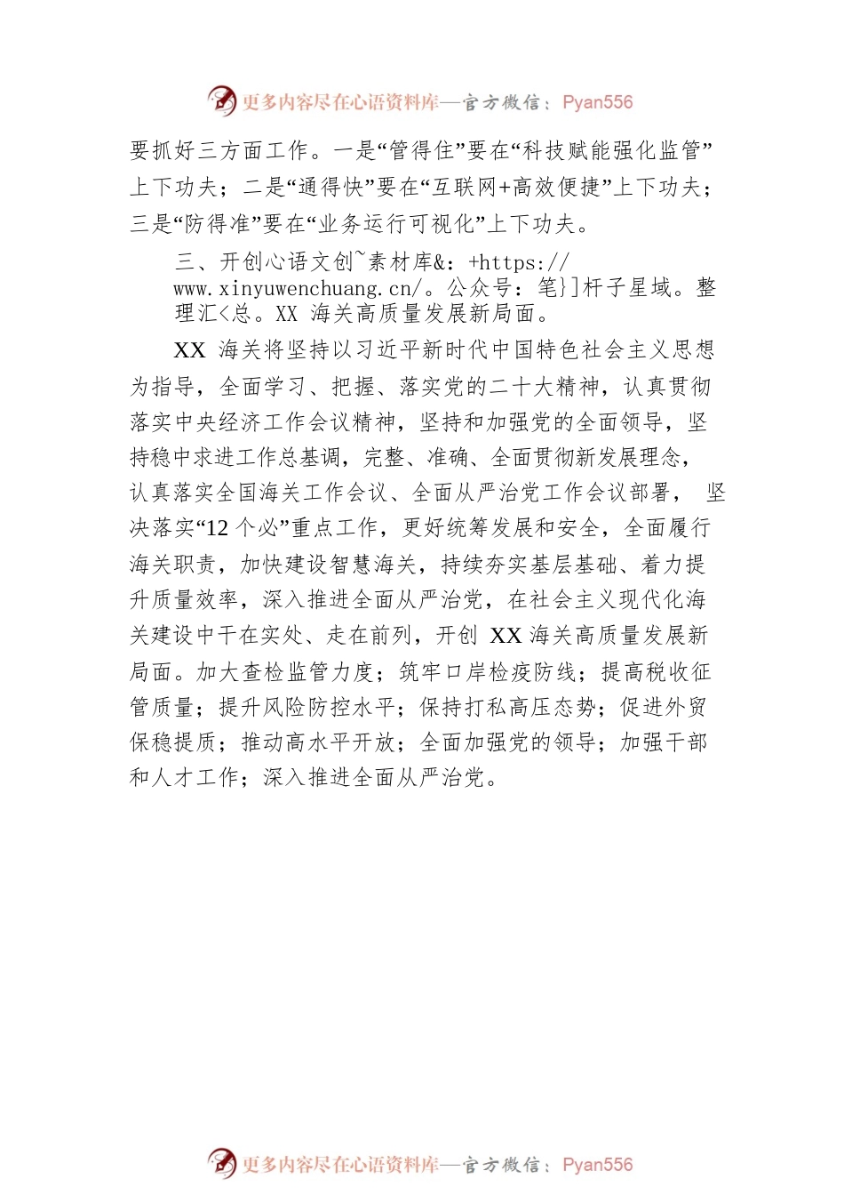 XX海关2023年工作计划.docx_第2页