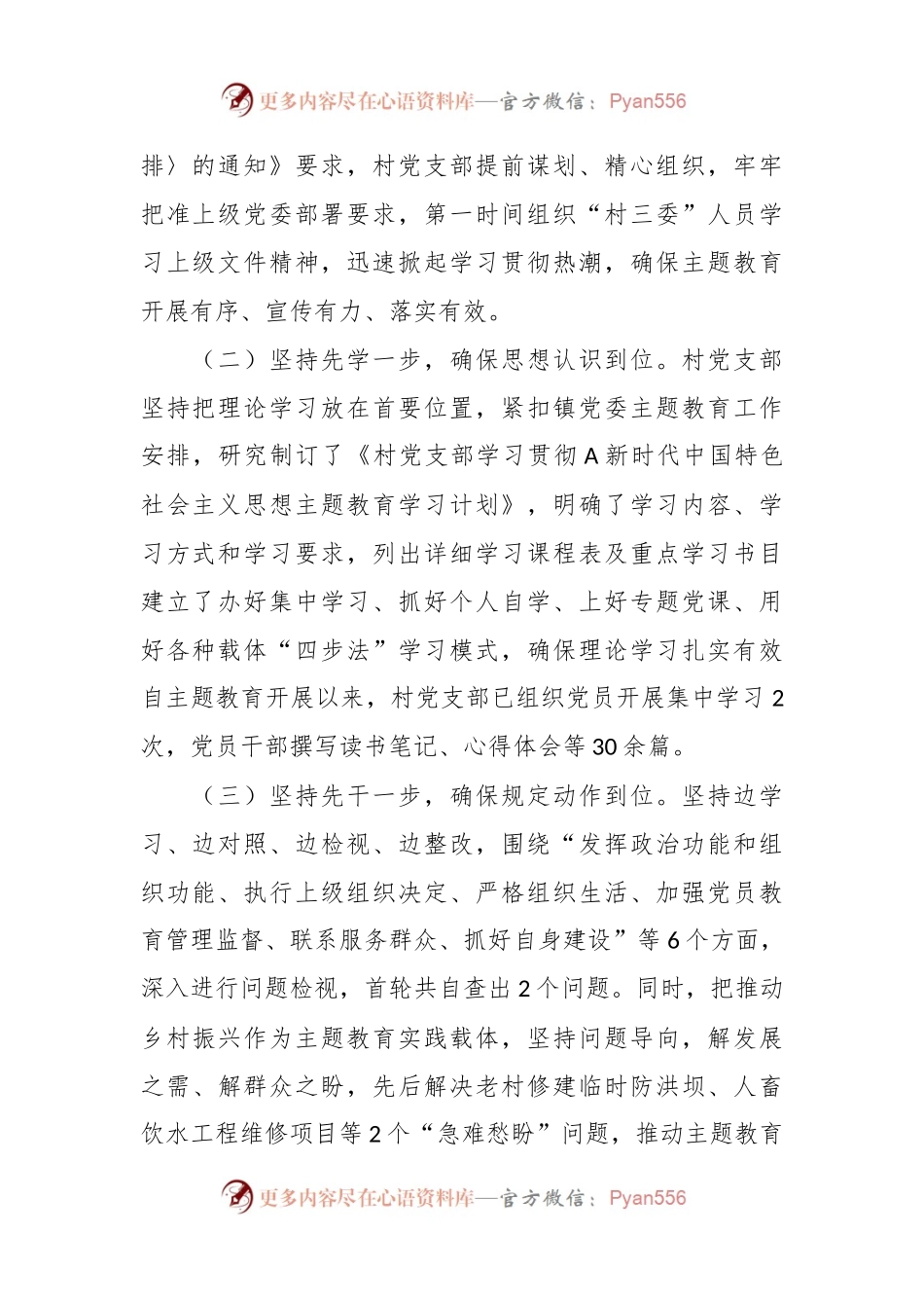 XX村党支部2023年主题教育开展情况汇报材料.docx_第2页