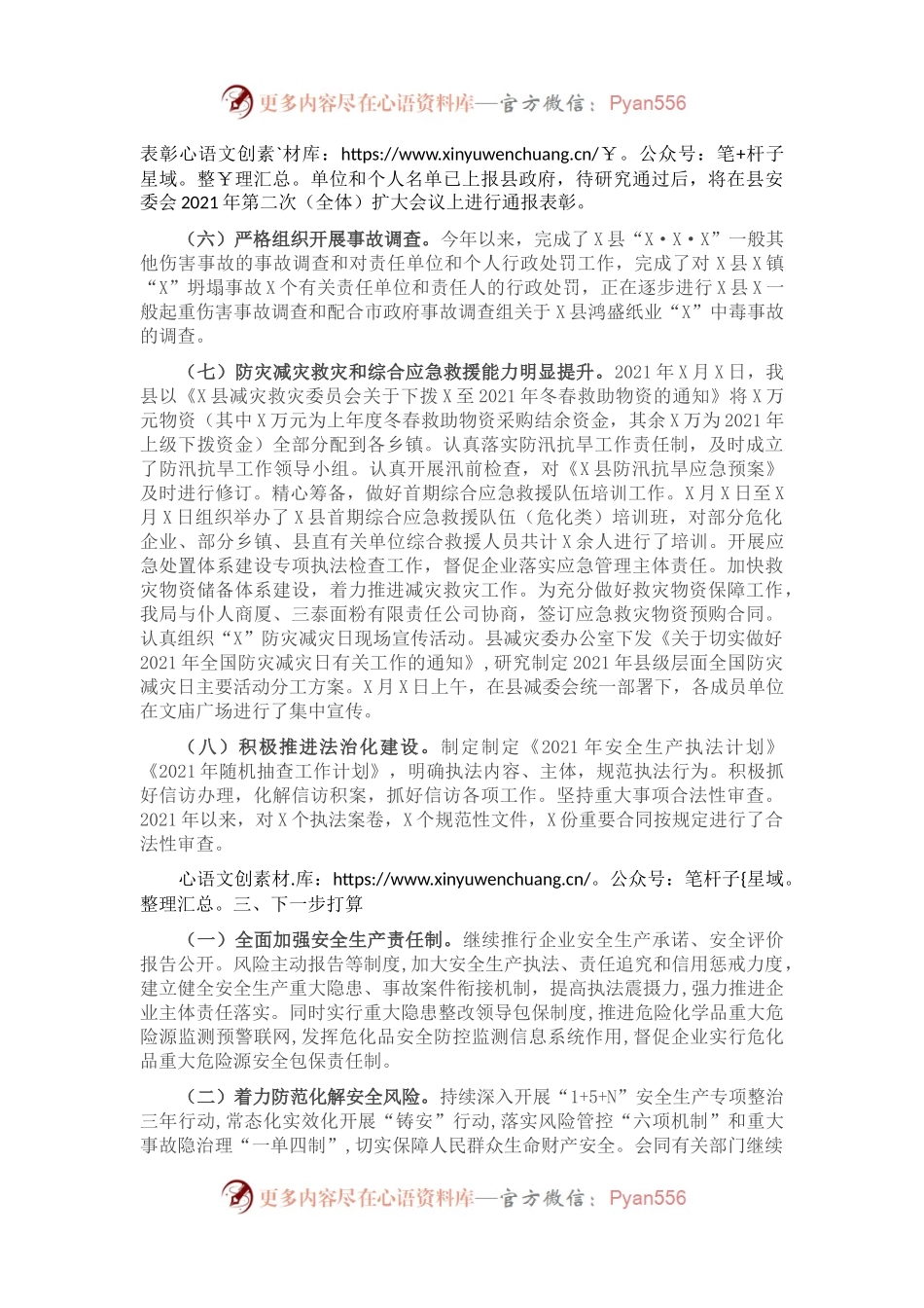 X县应急管理局2021年上半年工作总结.docx_第2页