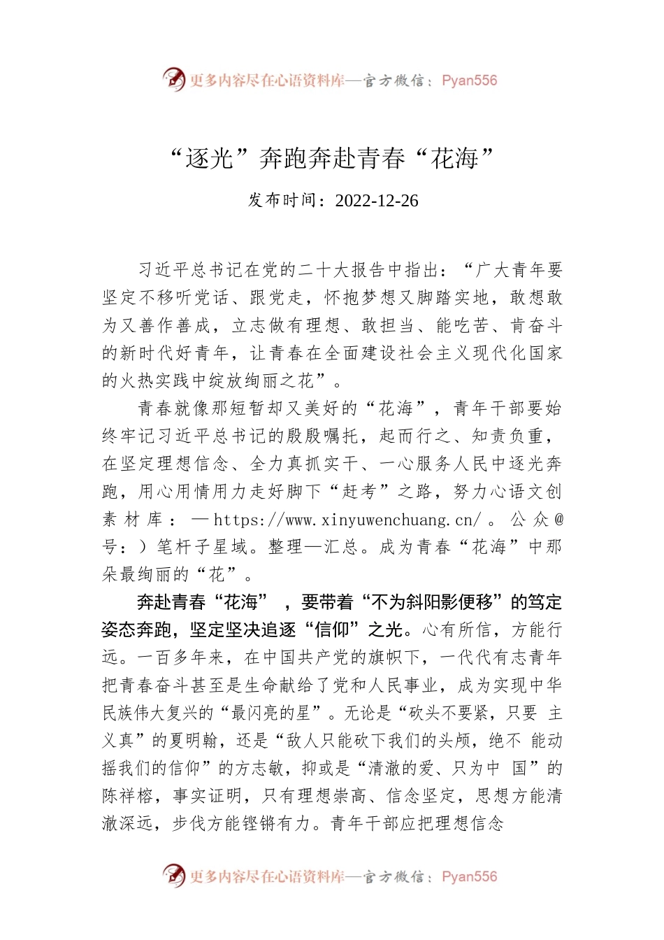 “逐光”奔跑奔赴青春“花海”.docx_第1页