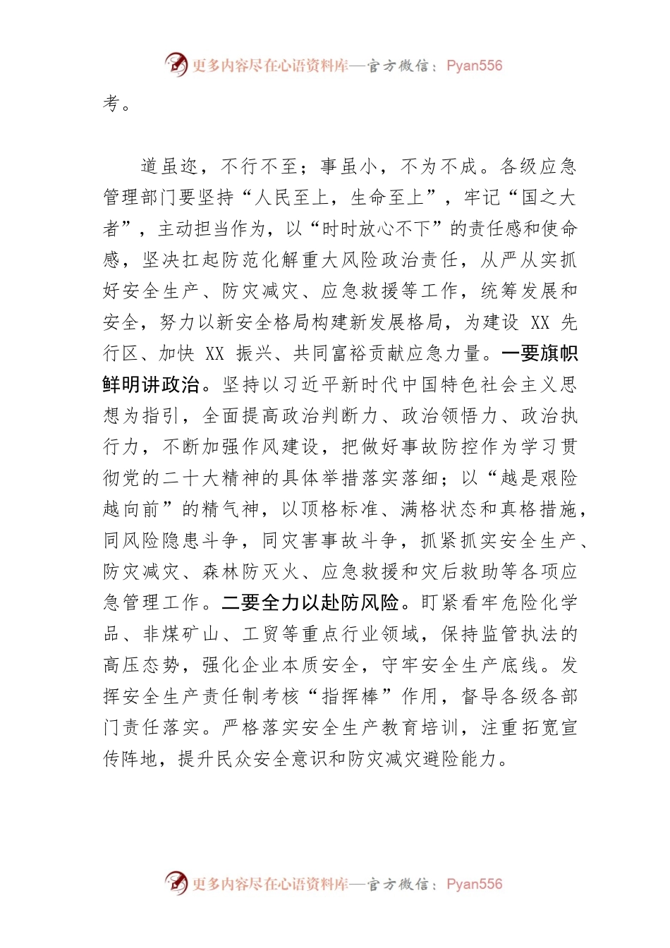 【应急管理局局长中心组研讨发言】全力以赴防风险做好党和人民的“守夜人”.docx_第2页