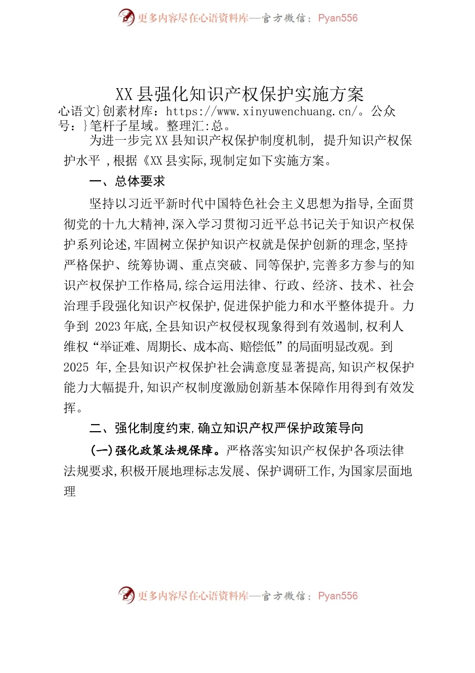 X县强化知识产权保护实施方案.docx_第2页