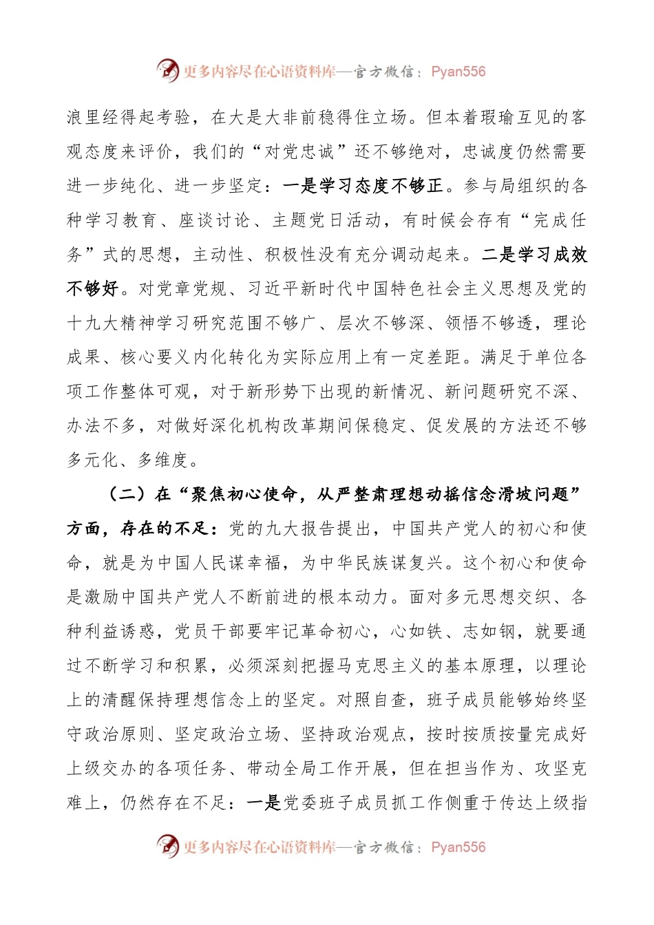 “讲严立”专题民主生活会必备材料（对照检查+情况汇报+主持词）.docx_第2页