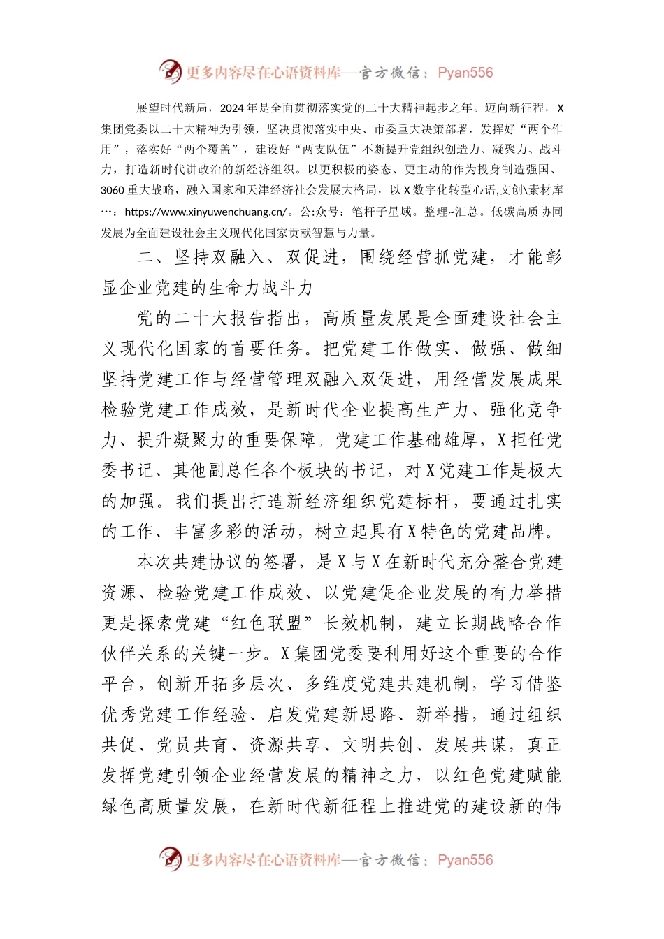 ”两新“民营企业党建共建讲话稿.docx_第2页
