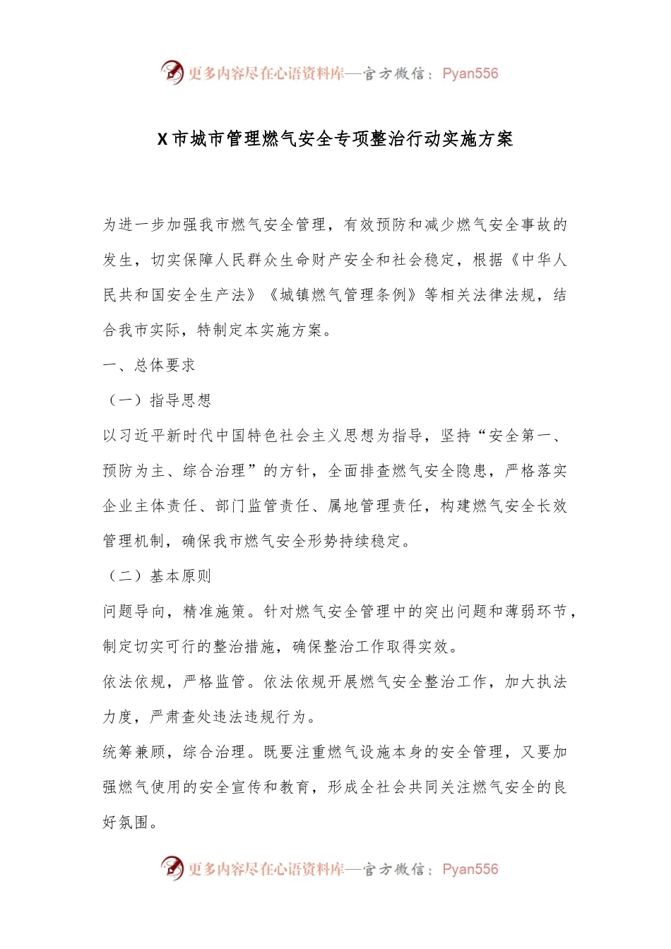 X市城市管理燃气安全专项整治行动实施方案.docx_第1页