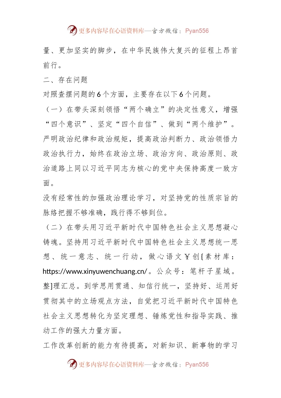 X局党组班子年度民主生活会对照检查材料.docx_第2页