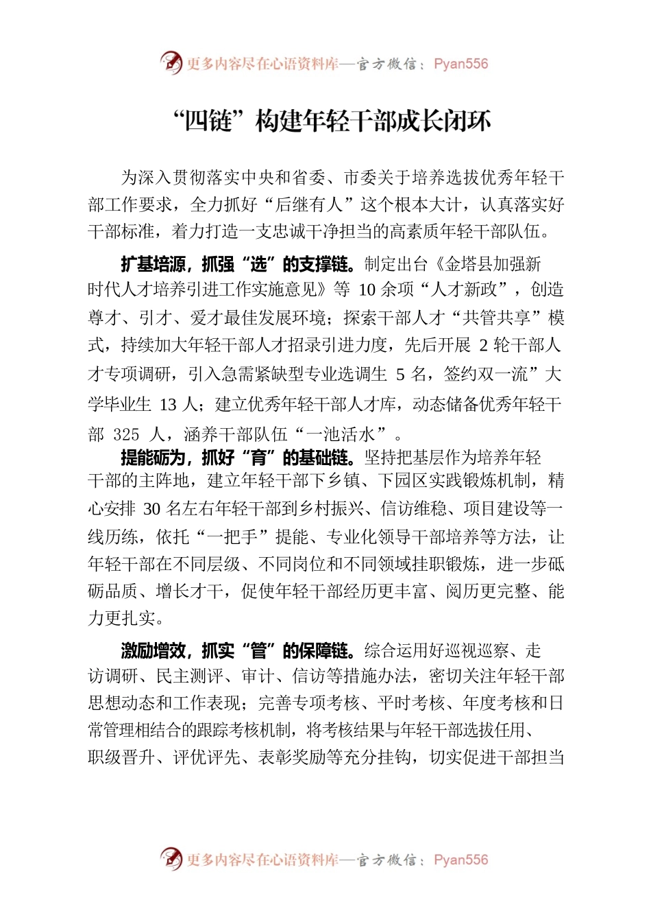 “四链”构建年轻干部成长闭环.docx_第1页