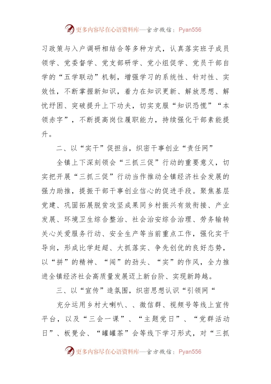 XX镇党委开展“三抓三促”行动工作进展情况汇报.docx_第2页