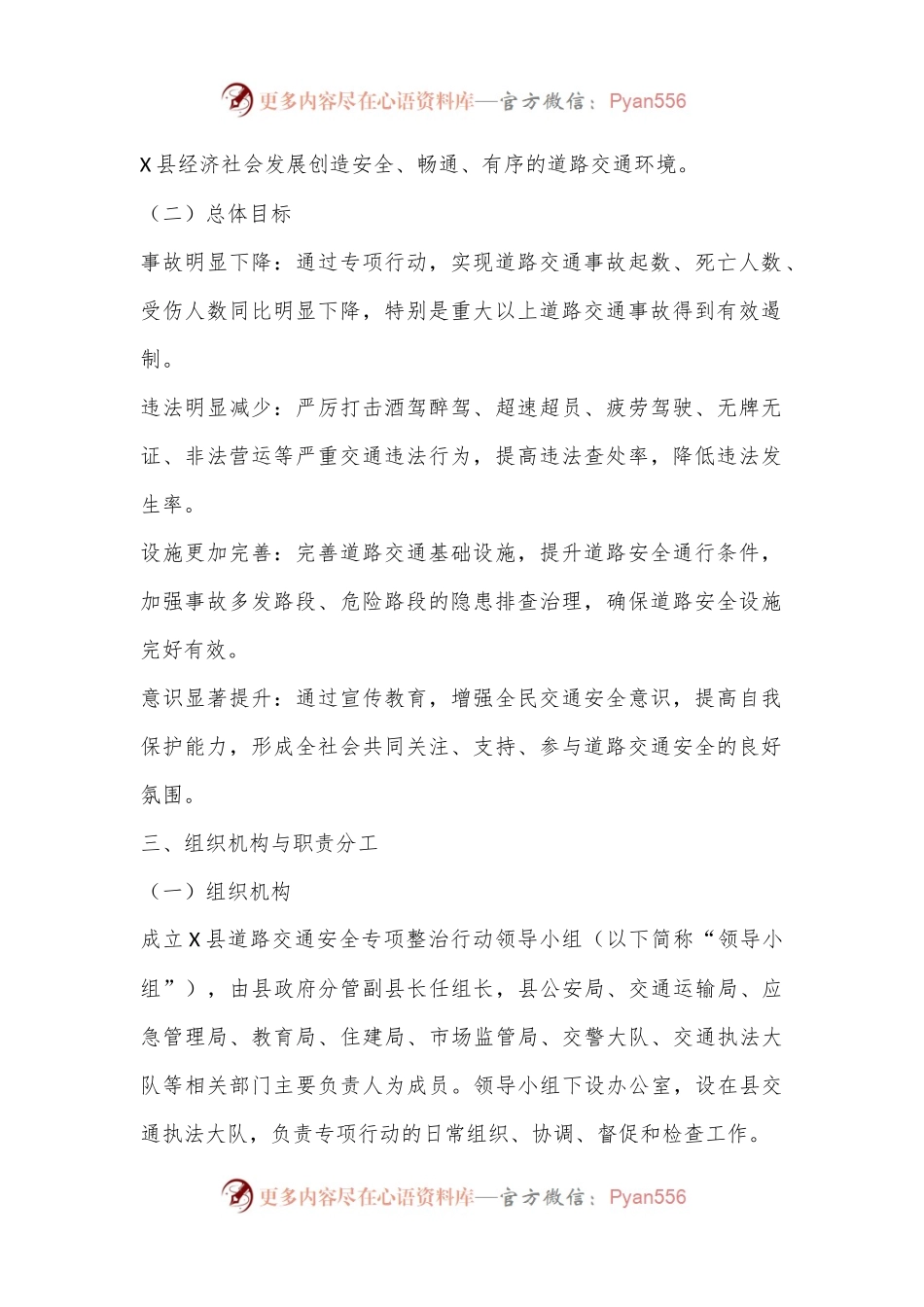X县交通执法大队关于开展道路交通安全专项整治行动工作方案.docx_第2页
