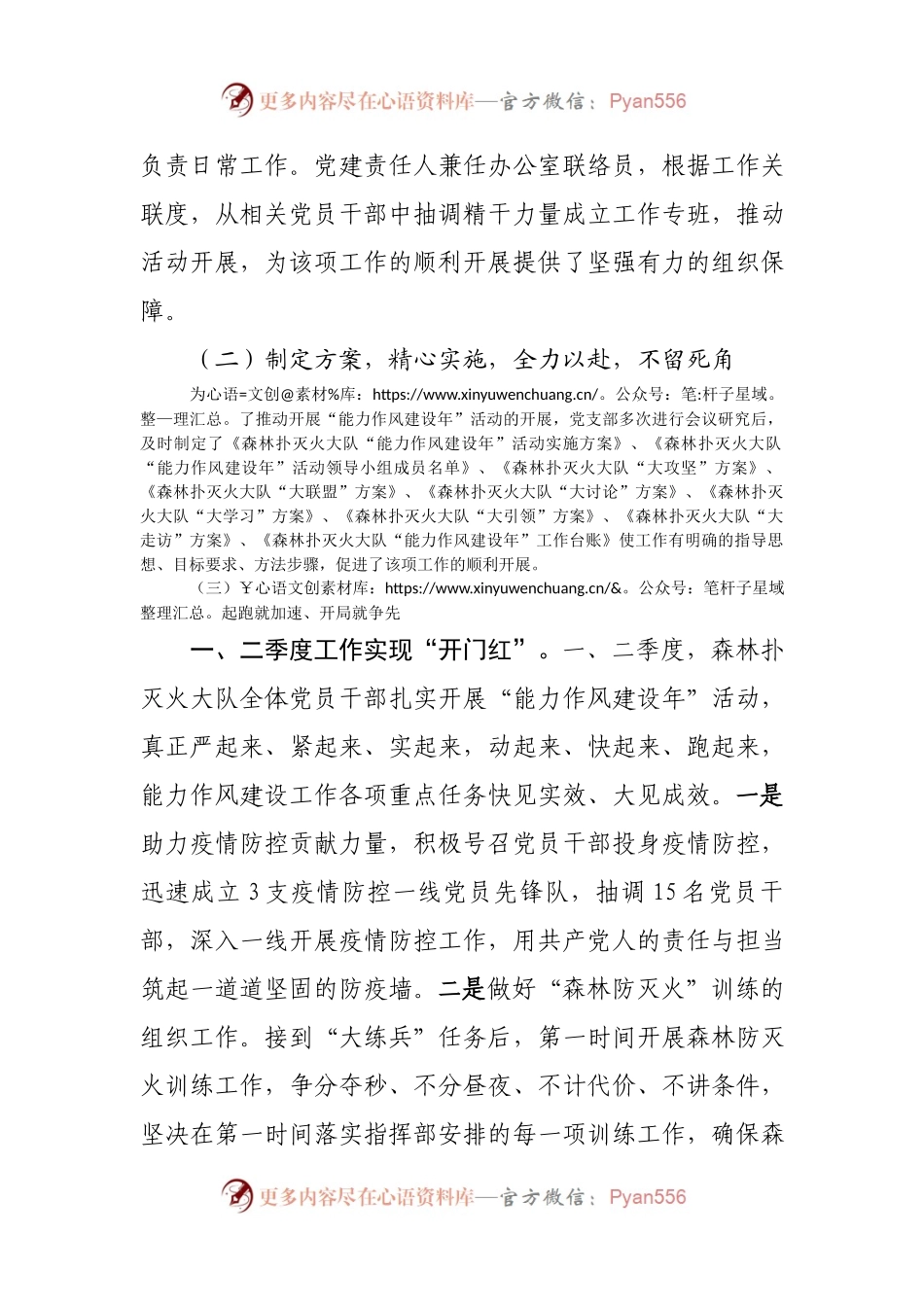 “能力作风建设年”工作汇报（森林扑灭火大队）.docx_第2页