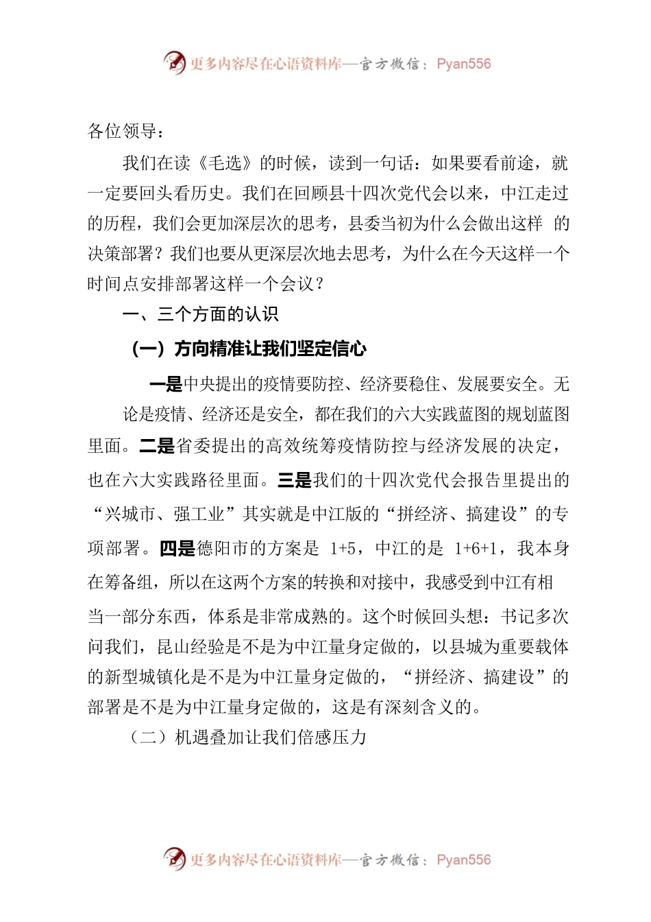 “拼经济，搞建设”研讨会发言稿.docx_第1页