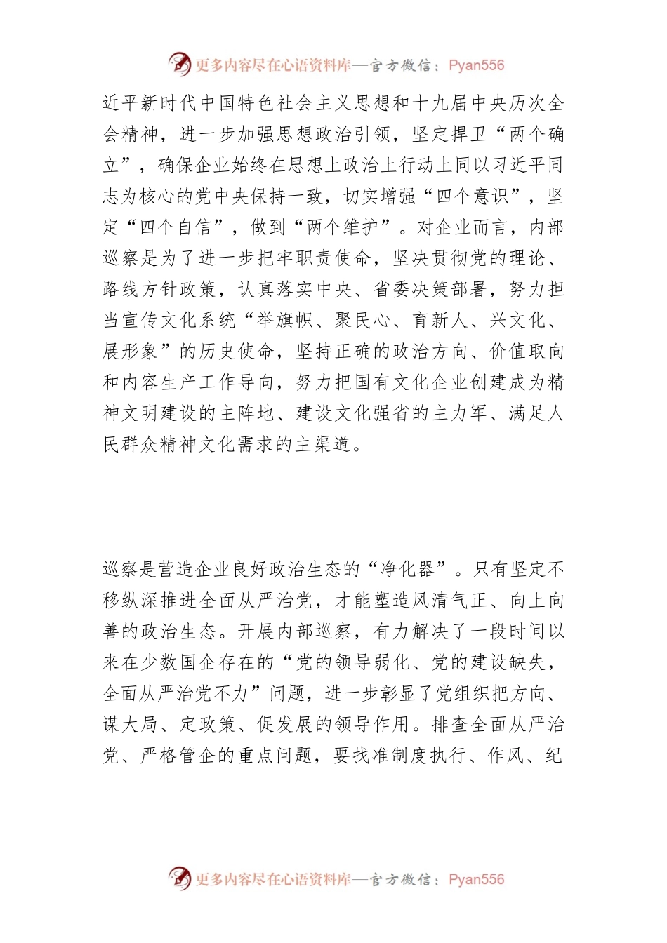 【中心组研讨发言】提升巡察工作质效 完善国企治理体系.docx_第2页