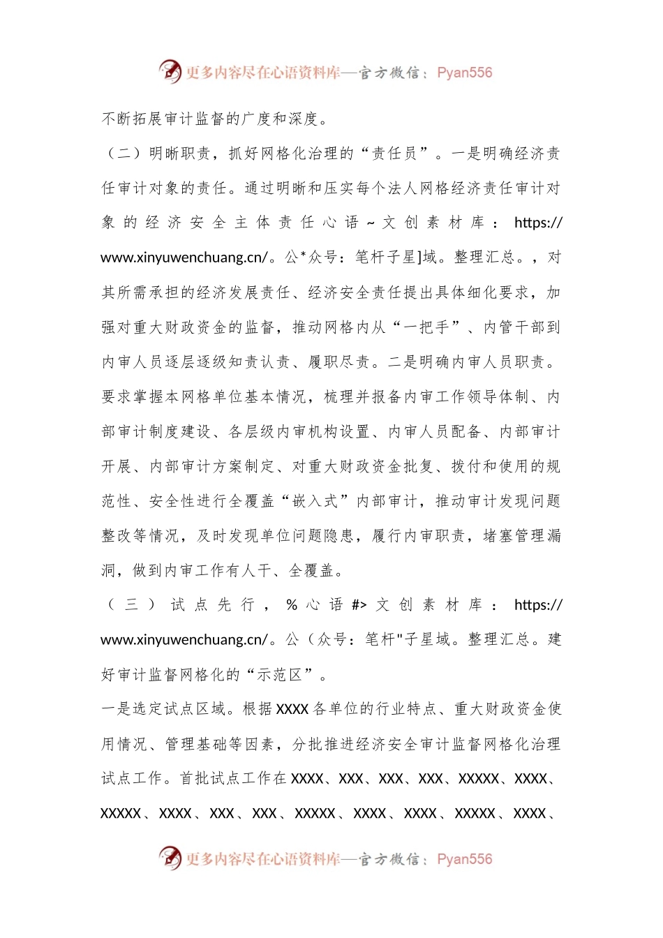 XX经济安全审计监督网格化治理机制试点工作的实施方案.docx_第2页