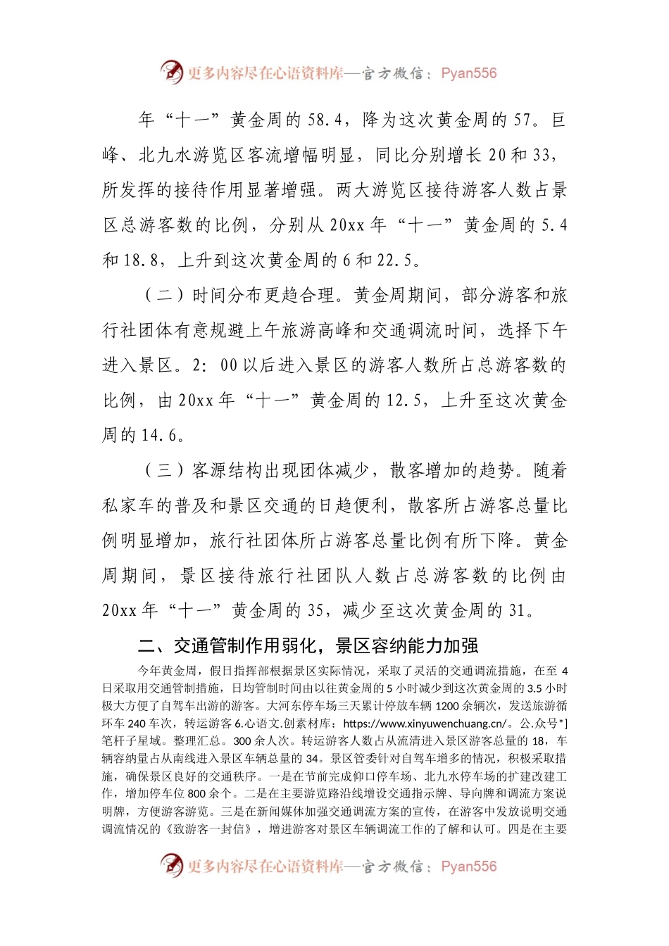 XX景区国庆假期总结.docx_第1页