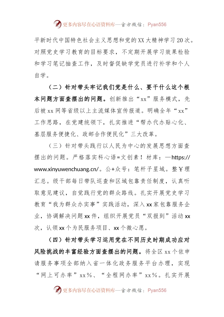 XX行政审批局在2022年度民主生活会领导班子对照检查材料.docx_第2页