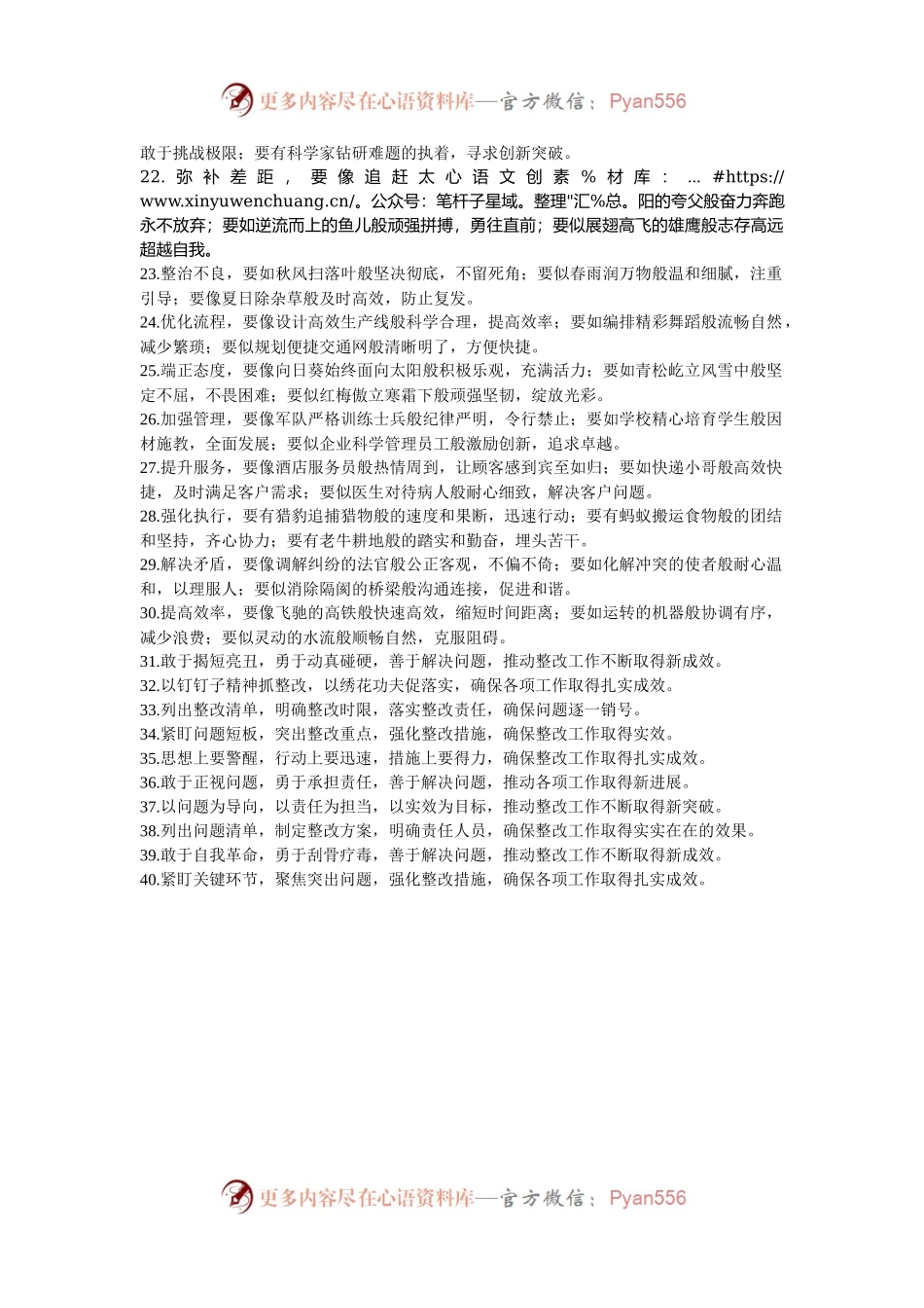 “问题整改”相关排比例句40条.docx_第2页