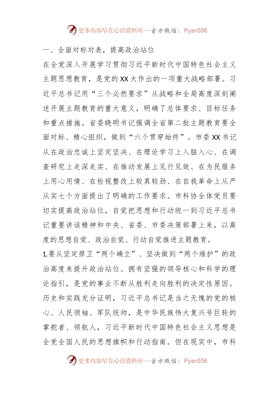 XX市科协党组书记、副主席在市科协学习贯彻2023年主题教育工作会议上的讲话.docx_第2页