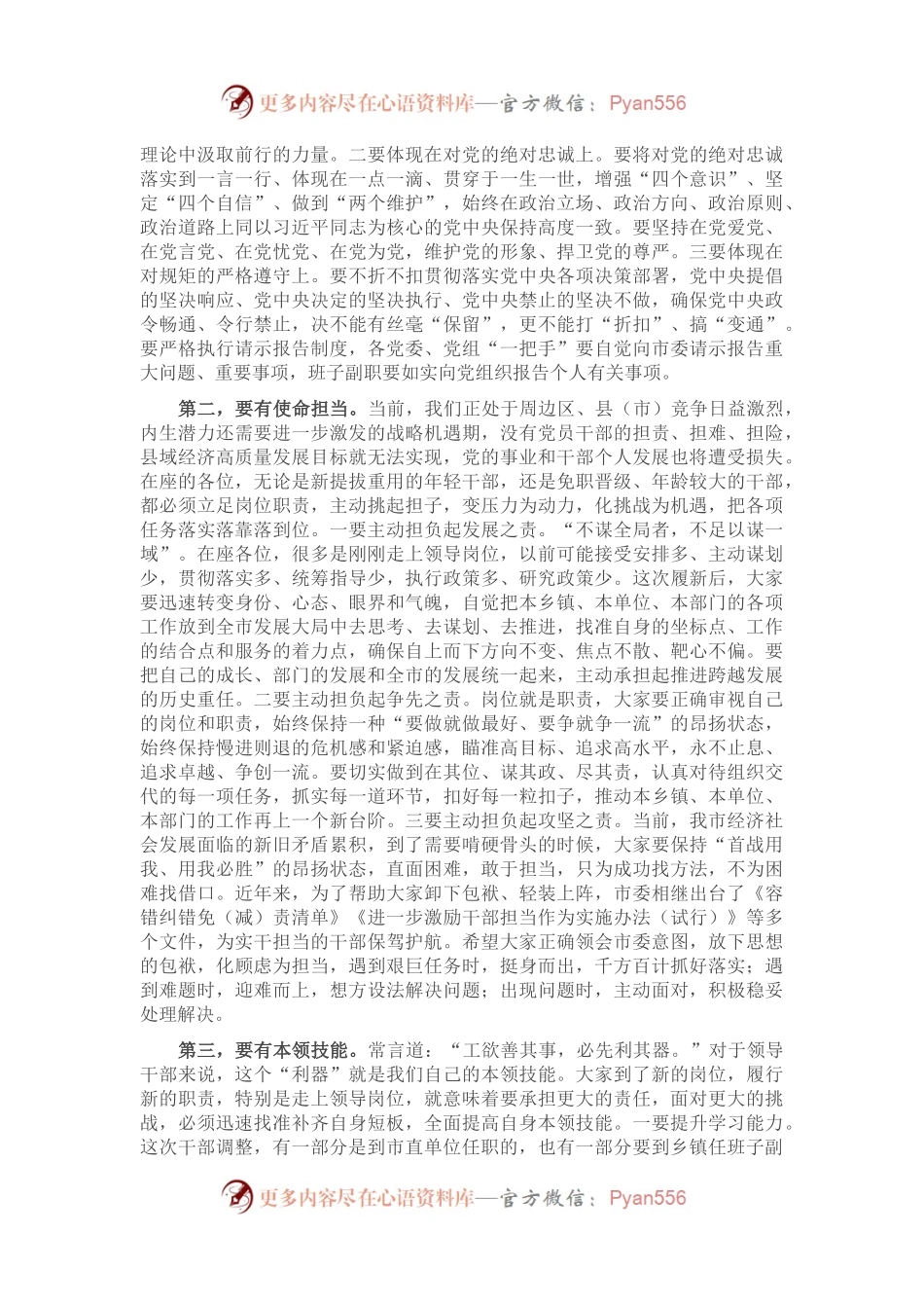 X县级市新调整干部集体谈话会议讲话2.docx_第2页