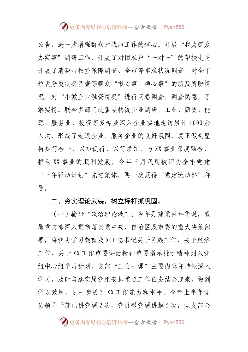 【大笔杆】市直局2021年上半年党建工作总结.docx_第2页