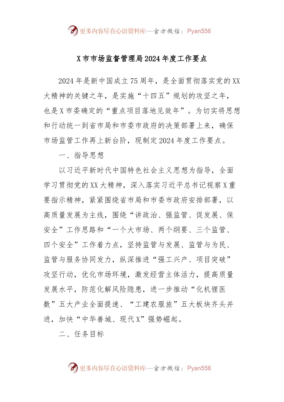 X市市场监督管理局2024年度工作要点.docx_第1页