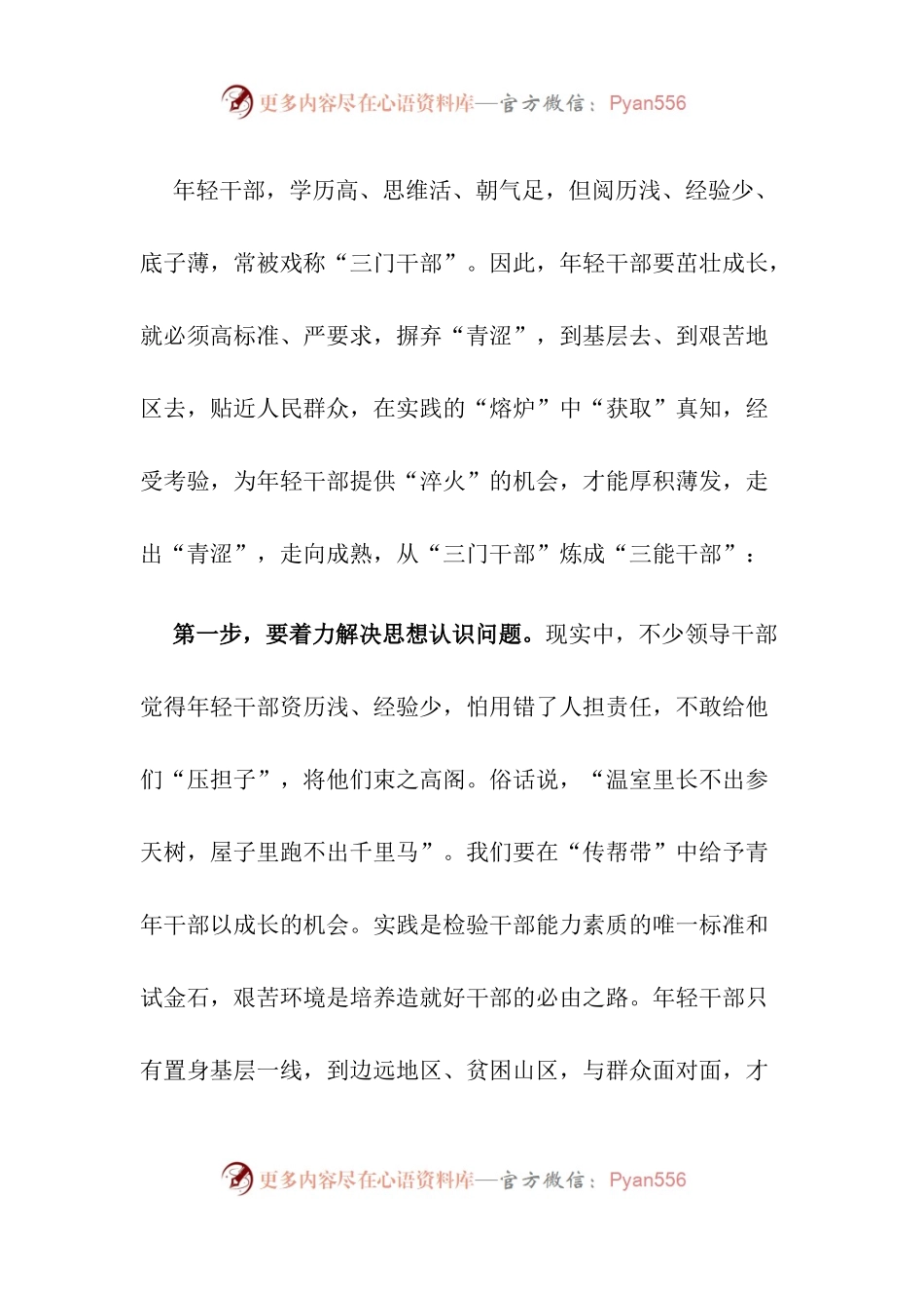 【心得体会】培养锻炼年轻干部“三步法”.docx_第2页