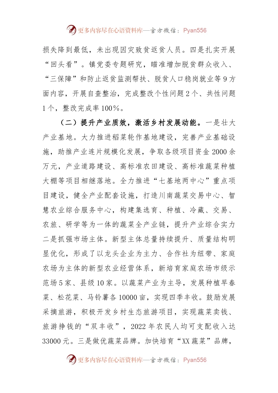 XX镇2022年度实施乡村振兴战略工作述职报告.docx_第2页