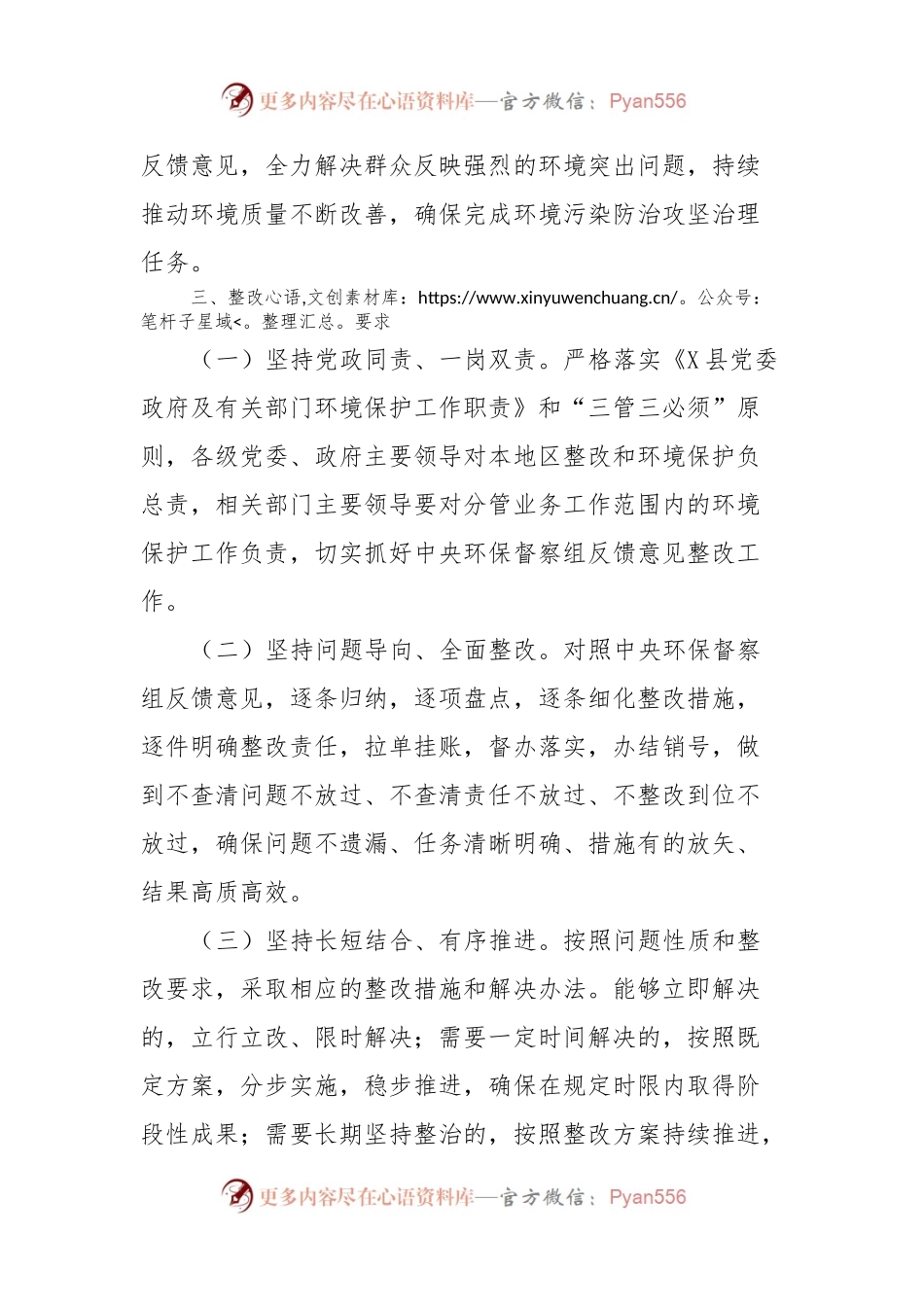 X县贯彻落实中央环境保护督察组督察反馈意见整改方案.docx_第2页