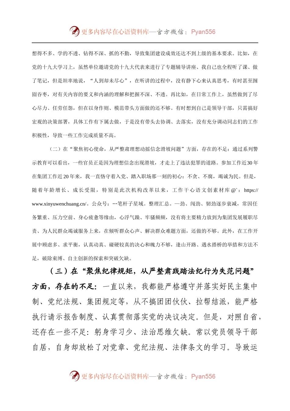“讲严立”警示教育专题民主生活会剖析材料（范文）.docx_第2页