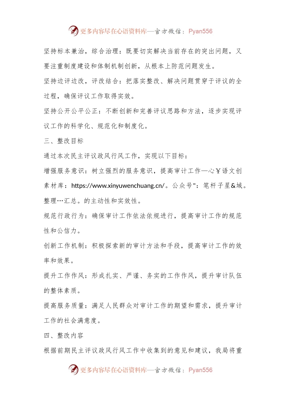 X县审计局民主评议政风行风工作整改实施方案.docx_第2页