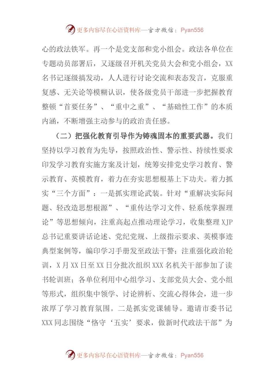 X市政法队伍教育整顿工作开展情况汇报.docx_第2页