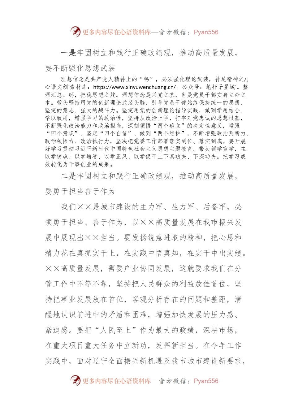 “牢固树立和践行正确政绩观，推动高质量发展”专题研讨发言提纲.docx_第2页