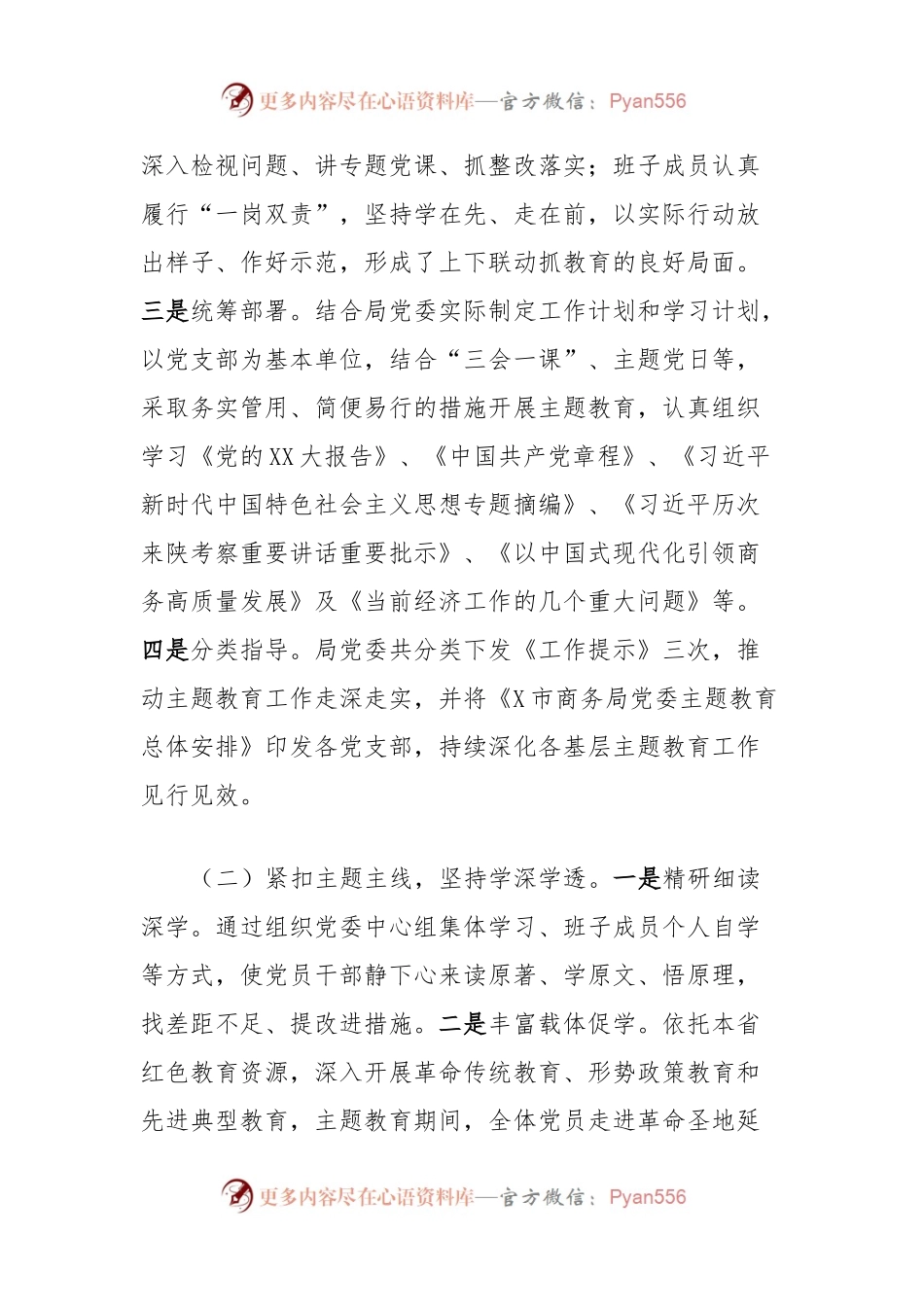 X市商务局2023年主题教育总结.docx_第2页