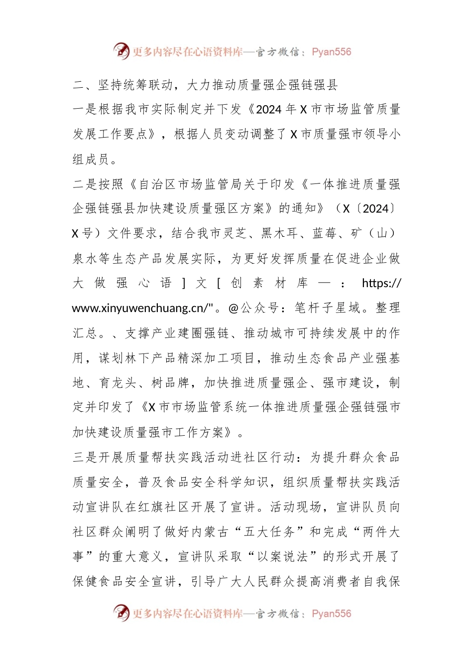 X市2024年质量强市工作上半年工作总结.docx_第2页