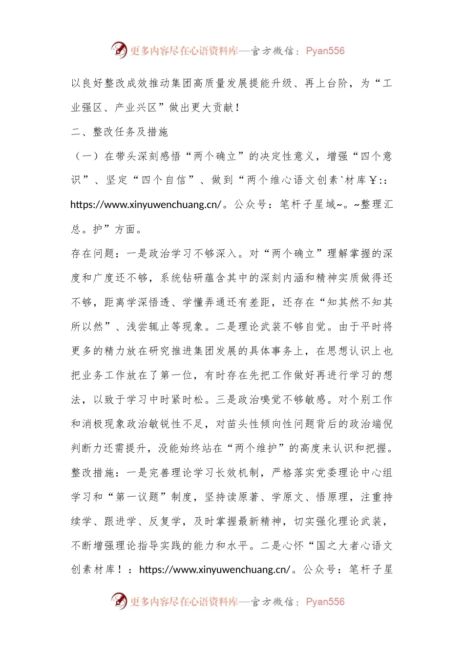 XX集团党委领导班子2022年度民主生活会整改方案.docx_第2页