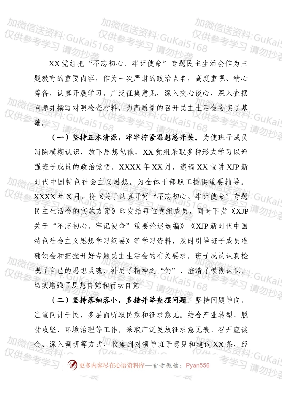 “不忘初心、牢记使命”主题教育检视问题阶段专题民主生活会情况报告.docx_第2页