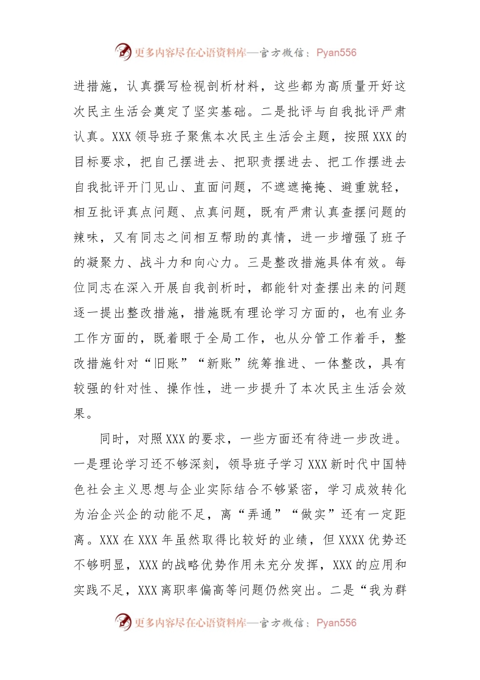 XX集团党委在2022年度民主生活会上的点评讲话.docx_第2页