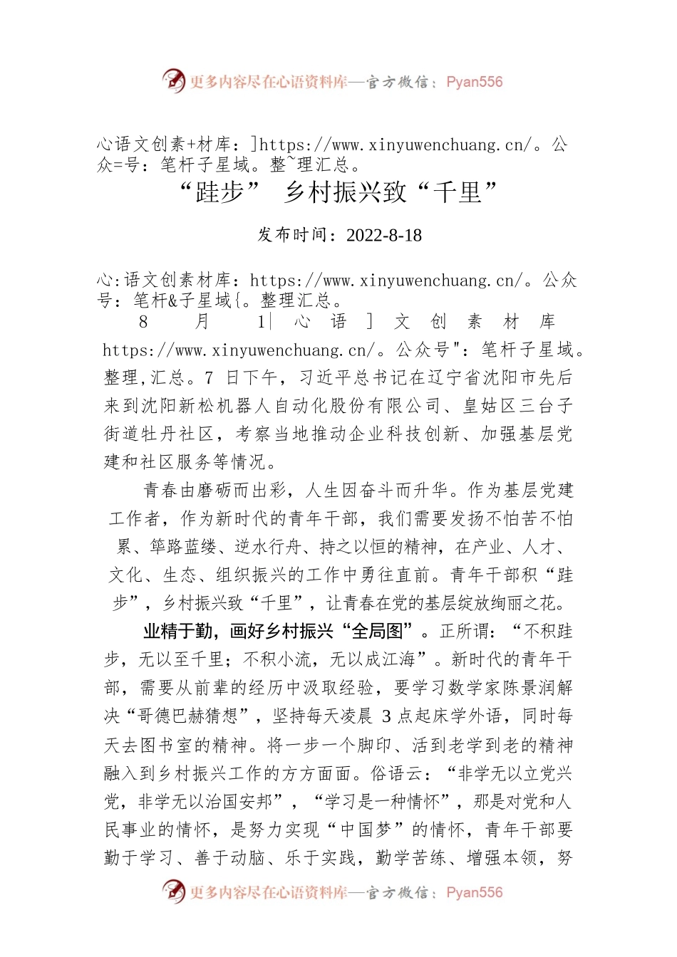 “跬步” 乡村振兴致“千里”.docx_第1页
